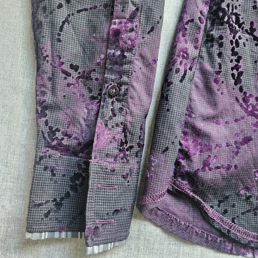 Georg Roth Mens Small Black & Purple Floral Long Sleeve Shirt Designer - Picture 4 of 16